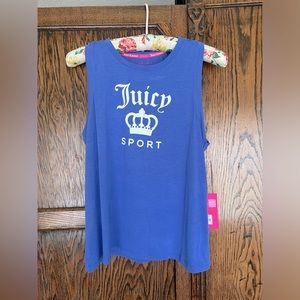 NWT Juicy Couture Baja blue sport sleeveless shirt. Small